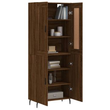 Elegant Highboard Brown Oak - Stylish Storage Solution