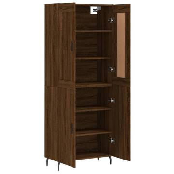 Elegant Highboard Brown Oak - Stylish Storage Solution