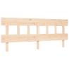 Solid Wood Bed Frame with Headboard 200x200 cm | HipoMarket