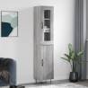 Highboard Grey Sonoma 34.5x34x180 cm Engineered Wood Colour grey sonoma Quantity in Package 1 Model 1 door 