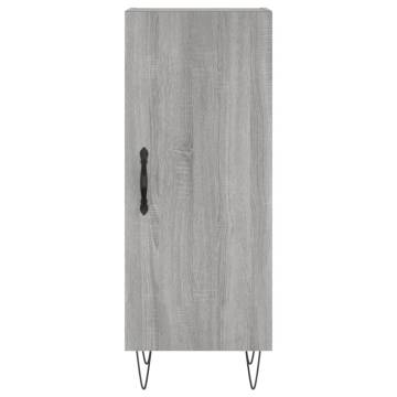 Stylish Highboard Grey Sonoma – 34.5x34x180 cm Engineered Wood