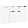 Stylish 3-Piece White Engineered Wood Sideboards | HipoMarket