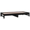 Pull-out Day Bed Black | Solid Pinewood Sofa Bed - HipoMarket