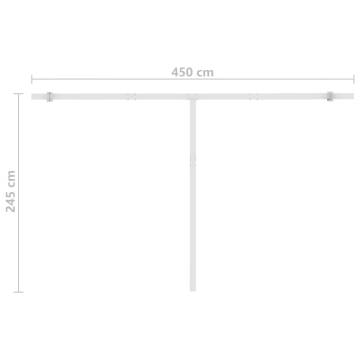 Freestanding Manual Retractable Awning 450x300 cm - Hipomarket