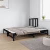 Pull-out Day Bed Black | Solid Pinewood Sofa Bed - HipoMarket