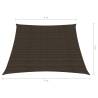 Sunshade Sail 4/5x3 m Brown | 160 g/m² HDPE | Sun Protection