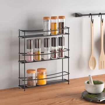 Metaltex Kumino Black 3-Tier Spice Rack | Hipomarket