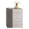 FMD Chest of Drawer - 2 Doors & 1 Drawer - Sand Oak & Lava Grey