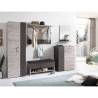 FMD Chest of Drawer - 2 Doors & 1 Drawer - Sand Oak & Lava Grey