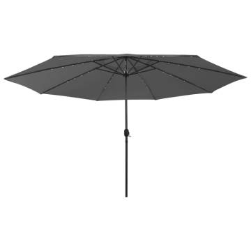 Outdoor Parasol with LED Lights - 400 cm Anthracite | HipoMarket