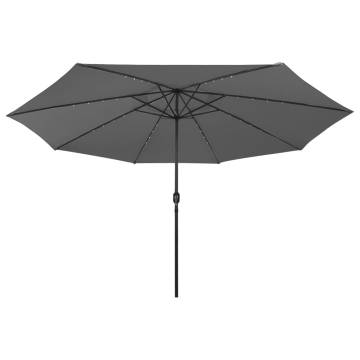 Outdoor Parasol with LED Lights - 400 cm Anthracite | HipoMarket