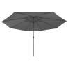 Outdoor Parasol with LED Lights - 400 cm Anthracite | HipoMarket