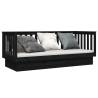 Stylish Black Day Bed 90x190 cm - Solid Pine Wood