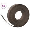 Garden Edgings 3 pcs Brown 10m Polyethylene - Durable & Flexible