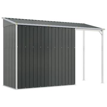 Garden Shed with Extended Roof Anthracite - Durable Steel Storage