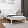 White Solid Wood Pine Bed Frame 100x200 cm | HipoMarket