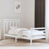 Bed Frame White Solid Wood 100x200 cm Colour white Size 100 x 200 cm 