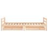 Kids Bed Frame with Drawers - Solid Pine Wood 90x190 cm