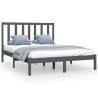 Grey Solid Wood Pine Bed Frame 160x200 cm - Hipomarket