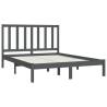 Grey Solid Wood Pine Bed Frame 160x200 cm - Hipomarket