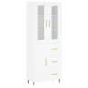 Elegant Highboard White 69.5x34x180 cm | Stylish Storage Solution