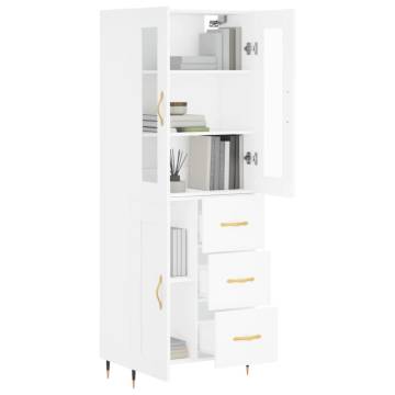 Elegant Highboard White 69.5x34x180 cm | Stylish Storage Solution