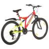 Mountain Bike 21 Speed 26 inch Wheel 49 cm Red - Hipomarket