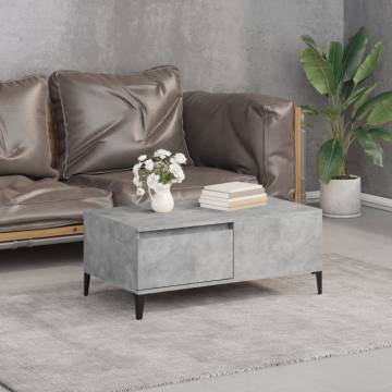 Concrete Grey Coffee Table 90x50 cm - Modern & Functional