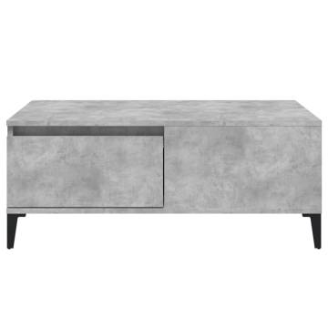 Concrete Grey Coffee Table 90x50 cm - Modern & Functional