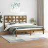 Honey Brown Solid Wood Bed Frame 200x200 cm | Hipo Market