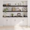 Wall Shelf Dark Brown Solid Oak - Versatile Storage Solution