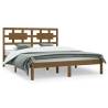 Honey Brown Solid Wood Bed Frame 200x200 cm | Hipo Market