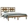 Honey Brown Solid Wood Bed Frame 200x200 cm | Hipo Market