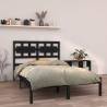 Bed Frame Black Solid Wood 140x200 cm Colour black Size 140 x 200 cm 