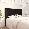 Stylish Black Pine Bed Headboard | 125.5x4x100 cm