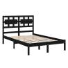 Stylish Black Solid Wood Bed Frame 140x200 cm | Hipomarket