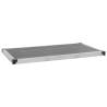 Outdoor Shower Tray WPC Stainless Steel 110x62 cm Grey Colour grey Size 110 x 62 cm 