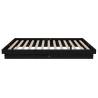 Solid Wood Black Bed Frame 120x190 cm Small Double - HipoMarket