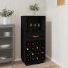 Wine Cabinet Black 45x34x100 cm Solid Wood Pine Colour black Quantity in Package 1 Number of 