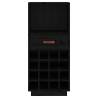 Trendy Black Wine Cabinet - Solid Pine Wood | HipoMarket