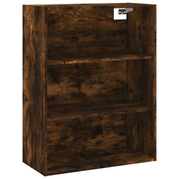 Stylish Highboard in Smoked Oak | 69.5x34x180 cm