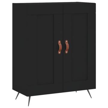 Stylish Black Highboard - Durable Engineered Wood | Hipo Market