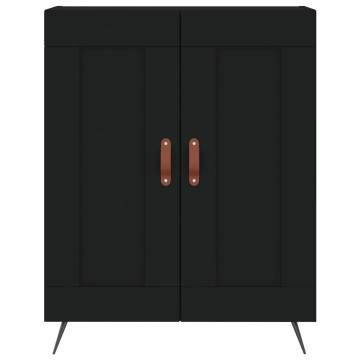 Stylish Black Highboard - Durable Engineered Wood | Hipo Market