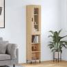 Highboard Sonoma Oak 34.5x34x180 cm Engineered Wood Colour sonoma oak Quantity in Package 1 Model 3 shelves 