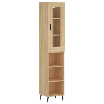 Stylish Highboard Sonoma Oak - 34.5x34x180 cm | Hipomarket