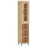 Stylish Highboard Sonoma Oak - 34.5x34x180 cm | Hipomarket