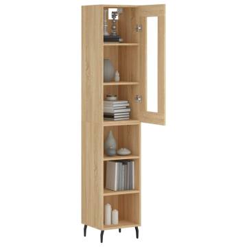 Stylish Highboard Sonoma Oak - 34.5x34x180 cm | Hipomarket