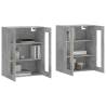 Wall Mounted Cabinets - Concrete Grey Engineered Wood | HipoMarket