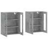 Wall Mounted Cabinets - Concrete Grey Engineered Wood | HipoMarket