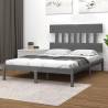 Bed Frame Grey Solid Wood 120x200 cm Colour grey Size 120 x 200 cm 